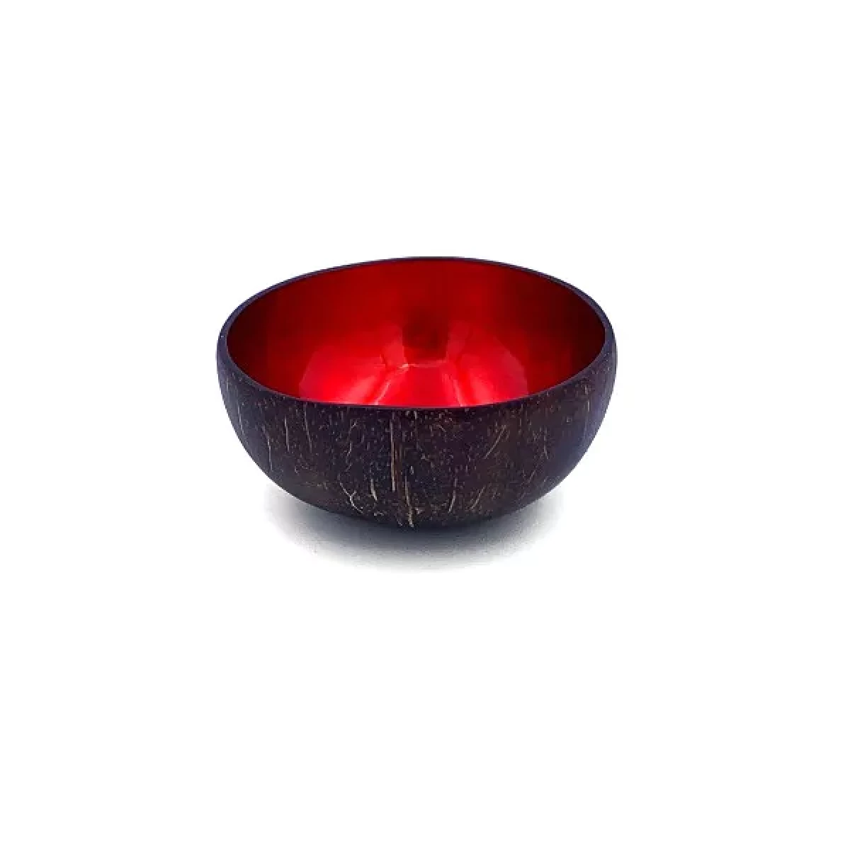 Kokosnuss Schale rot metallisch
