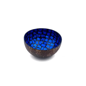 Kokosnuss Schale blaues Perlmutt-Mosaik