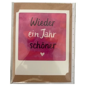Grußkarte mit Umschlag wieder ein Jahr schöner 1Stück.