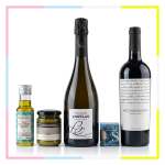 Champagner- und Trüffel-Geschenkbox mit hochwertigen Feinkost-Delikatessen