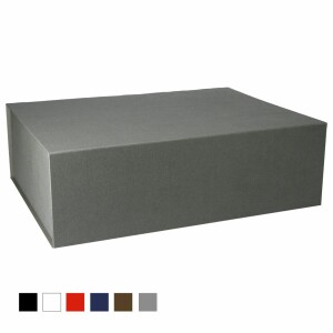 Magnetbox 38x28x12 cm in Grau Diese hochwertige Magnetbox in den Maßen 38x28x12 cm und der eleganten Farbe Grau ist die ideale Verpackungslösung für besondere Geschenke, Präsentationen und Aufbewahrungen. Mit ihrem modernen, minimalistischen Design und dem robusten Material aus durchgefärbtem Kraftpapier bietet diese Box sowohl Stabilität als auch Stil. Der praktische Magnetverschluss sorgt dafür, dass die Box sicher geschlossen bleibt, während sie gleichzeitig leicht zu öffnen ist.