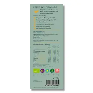 CHOCQLATE vegane Zartbitterschokolade – 73 % Kakao & veganer Genuss – 73 % Kakao, rein & unverfälscht Entdecke, wie echter Schokoladengenuss schmeckt: Die CHOCQLATE Bio-Schokolade Pur kombiniert 58 % hochwertigen Edelkakao mit 15 % rohen Kakaobohnen in Rohkostqualität – für ein intensives, fein abgestimmtes Aroma mit fruchtigen Nuancen und samtiger Tiefe. Gesüßt wird ausschließlich mit Bio-Kokosblütenzucker, der der Tafel eine angenehme, natürliche Süße verleiht – ganz ohne raffinierten Zucker.Bio-Schokolade ohne Zucker vegane Zartbitterschokolade Schokolade mit Kokosblütenzucker Schokolade ohne Milch CHOCQLATE Pur dunkle Bio-Schokolade vegan Rohkakao Schokolade plastikfreie Schokolade kaufen nachhaltige Schokolade Virgin Kakao Schokolade