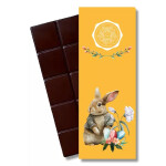 vegane Bio-Osterschokolade OHYA Tafelschokolade Farbe laktosefreie Ostersüßigkeit Schokolade ohne Zuckerzusatz Oster-Schokolade vegan bio 60 % Kakao vegan Geschenkidee Ostern nachhaltig plastikfreie Schokolade Schokolade mit Kokosblütenzucker alternative zu Milchschokolade Ostern