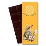 vegane Bio-Osterschokolade OHYA Tafelschokolade Farbe laktosefreie Ostersüßigkeit Schokolade ohne Zuckerzusatz Oster-Schokolade vegan bio 60 % Kakao vegan Geschenkidee Ostern nachhaltig plastikfreie Schokolade Schokolade mit Kokosblütenzucker alternative zu Milchschokolade Ostern
