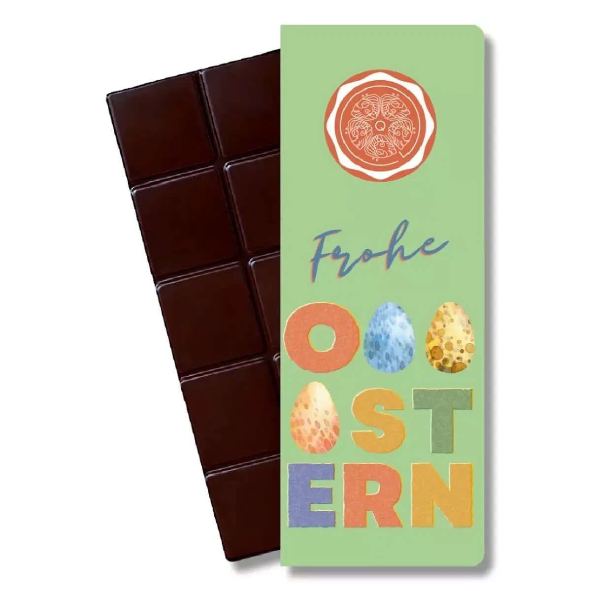 grüne vegane Osterschokolade OHYA Bio-Schokolade grün Schokolade ohne Milch & Zucker nachhaltige Oster-Schokolade vegane Tafelschokolade Ostern plastikfreie Bio-Schokolade Edelkakao 60 % vegan Kokosblütenzucker Schokolade vegane Nascherei zu Ostern Geschenkidee Ostern nachhaltig