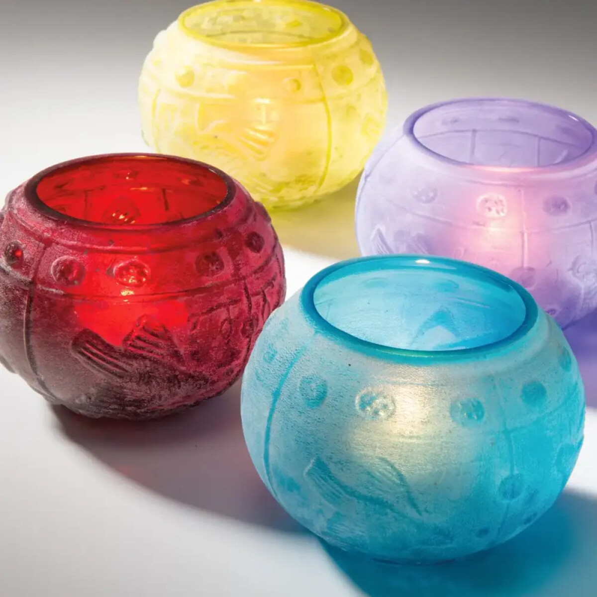 Namaste Abgerundeter Teelichthalter Glas – Bild 1