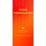 🎄 Frohe Weihnachten Leuchtendes Rot und Gold – klassisch, festlich und hochwertig. Die Banderole „Frohe Weihnachten“ bringt sofort weihnachtliche Stimmung. 👉 Personalisierbar für Kunden, Mitarbeiter oder Familie – ein edler Feinkostgruß zu den Feiertagen.