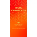 Feinkost online bestellen 4 🎄 Frohe Weihnachten Leuchtendes Rot und Gold – klassisch, festlich und hochwertig. Die Banderole „Frohe Weihnachten“ bringt sofort weihnachtliche Stimmung. 👉 Personalisierbar für Kunden, Mitarbeiter oder Familie – ein edler Feinkostgruß zu den Feiertagen.